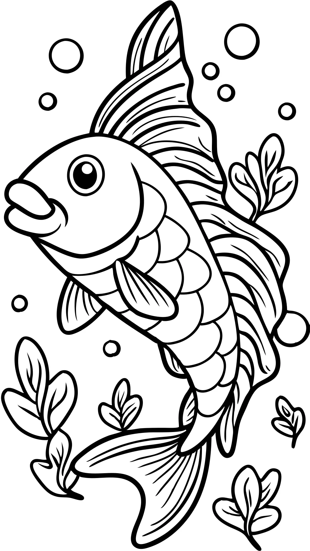 coloriages de poisson réaliste